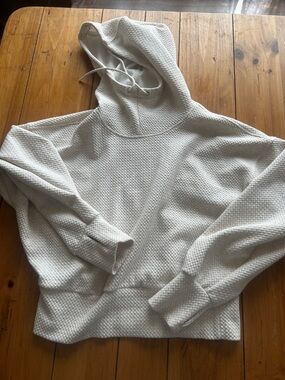 Textured Ivory Hoodie